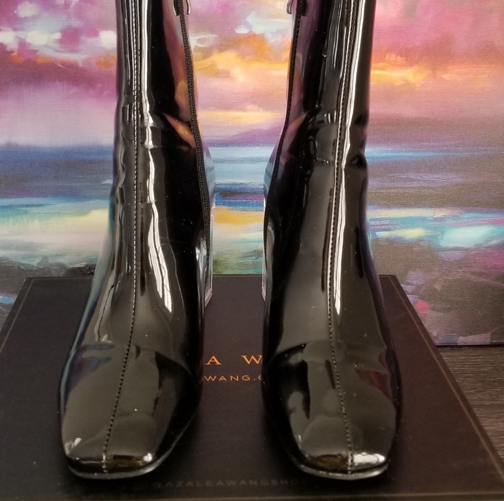 EUC Azalea Wang Patent Leather Ankle Boot